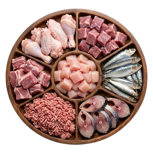 Chicken, Meat & Fish